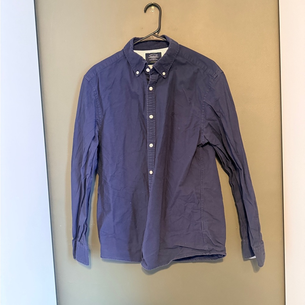 Charles Tyrwhitt Men's Deep Blue Casual Shirt